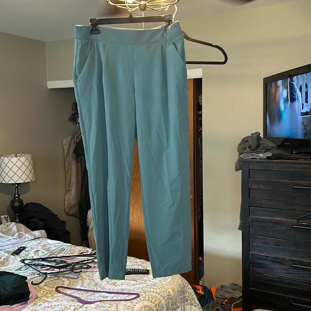 Comfy green pants- can be worn to work but so comfortable